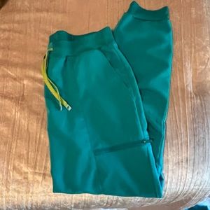 FABLETICS SCRUBS ON CALL 4 POCKET JOGGER ELECTRIC TEAL L